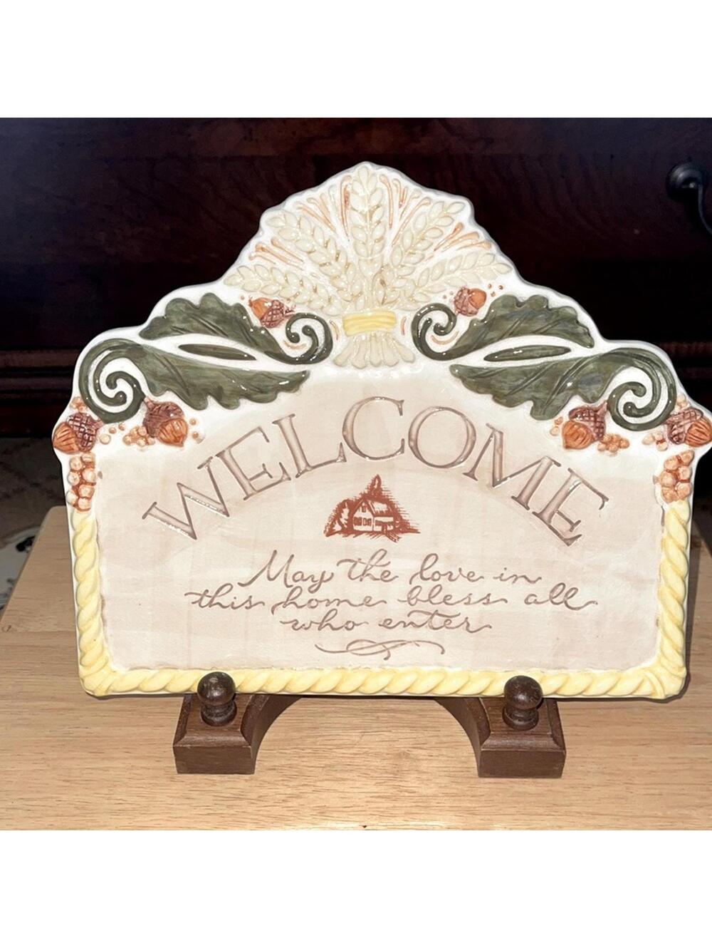 Fall / Thanksgiving ceramic wall plaque